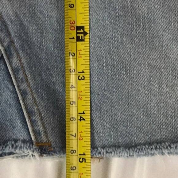 BDG Distressed Raw Hem Fly Zip Skirt S Boho Classic Costal Cowgirl Festival - Picture 8 of 10